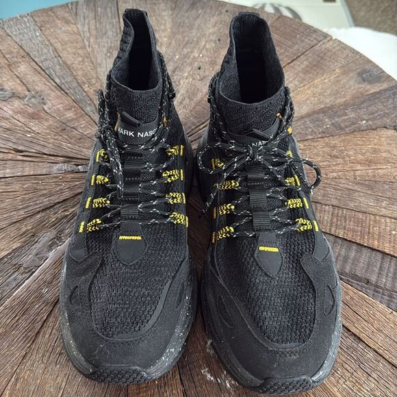 Skechers Black + Yellow Mark Nason High-Top Knit Sock Sneakers - Picture 10 of 10